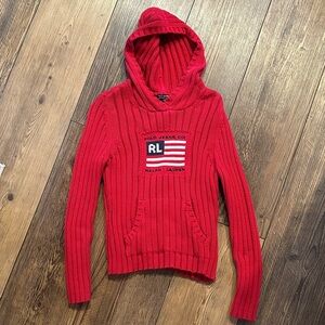 Polo by Ralph Lauren Red Hooded Sweater